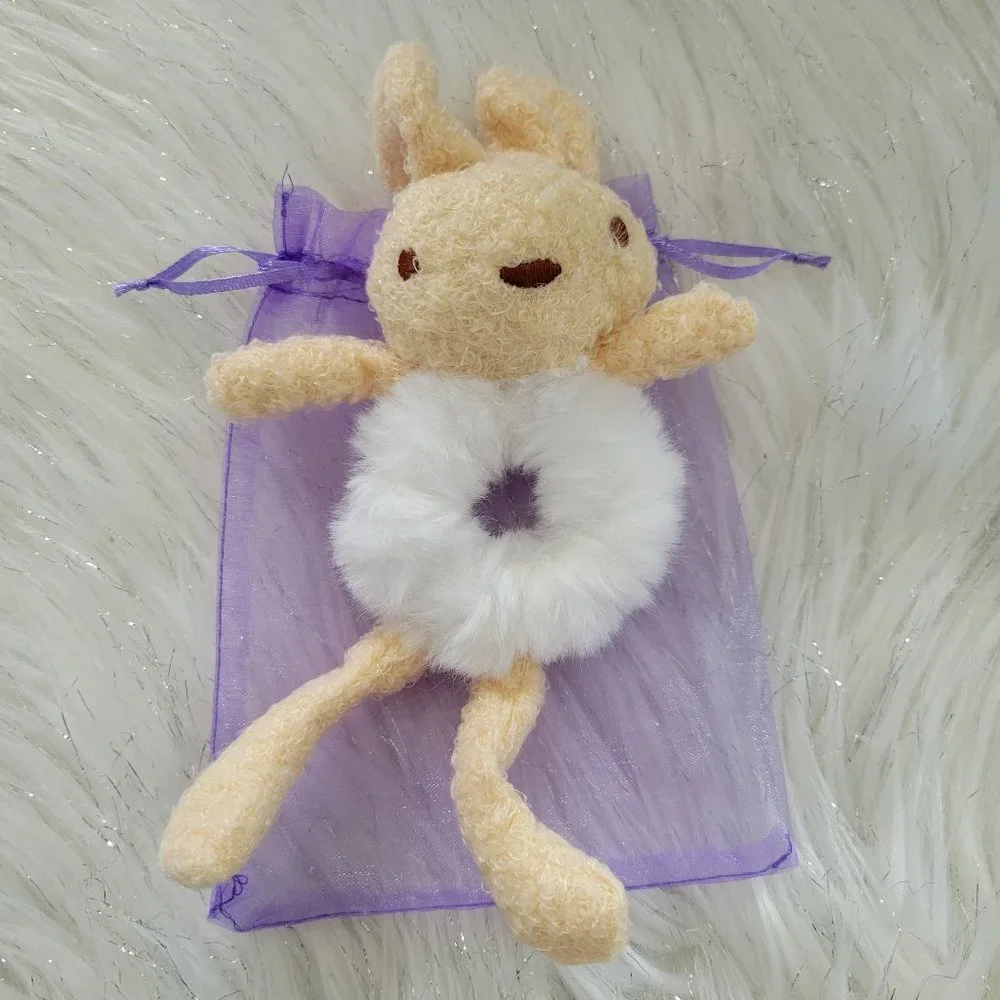 Set of 2 Plush Rabbit Scrunchies